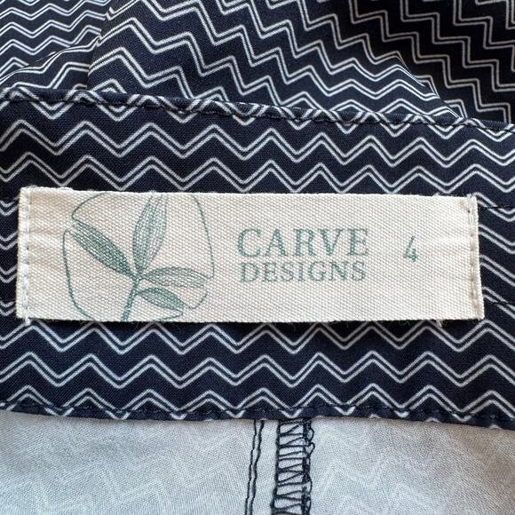 Carve Designs Blue Chevron Print Women's Board Shorts Size 4 -Swim Beach Surf - Picture 5 of 6